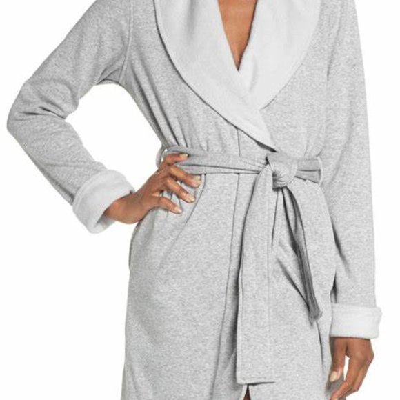 NWT Women's UGG BLANCHE Plush Robe Gray - Picture 8 of 9
